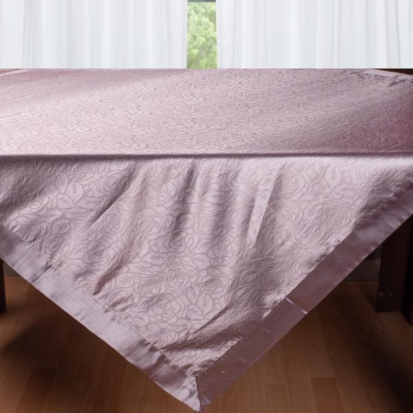 Σατέν τραπεζομάντηλο 2009 λουλούδι (160cm x 220cm) μώβ SilkFashion