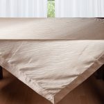 Σατέν τραπεζομάντηλο 2009 (130cm x 160cm) μπέζ SilkFashion