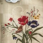 Αλέκιαστο τραπεζομάντηλο 2011 (170cm x 220cm) μπέζ SilkFashion