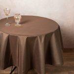 Σατέν ροτόντα 2015 (180cm) καφέ SilkFashion