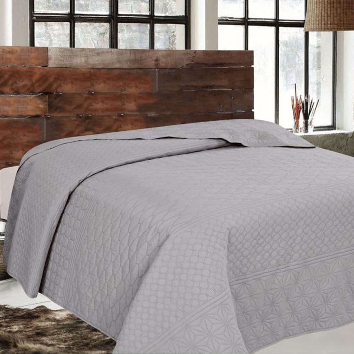 20221208142924_adam_home_venus_kouverli_yperdiplo_microfiber_grey_220x240cm Κουβερλί 2 Όψεων Elegance Υπέρδιπλο 220×240 Adam Home Venus Grey - Image 1