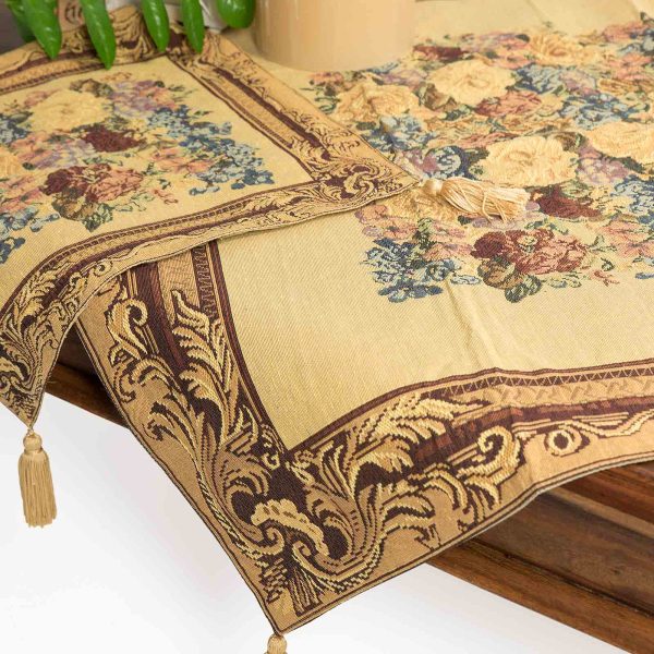 τραπεζοκαρέ  (140cm X 140cm)  2061 χρυσό SilkFashion