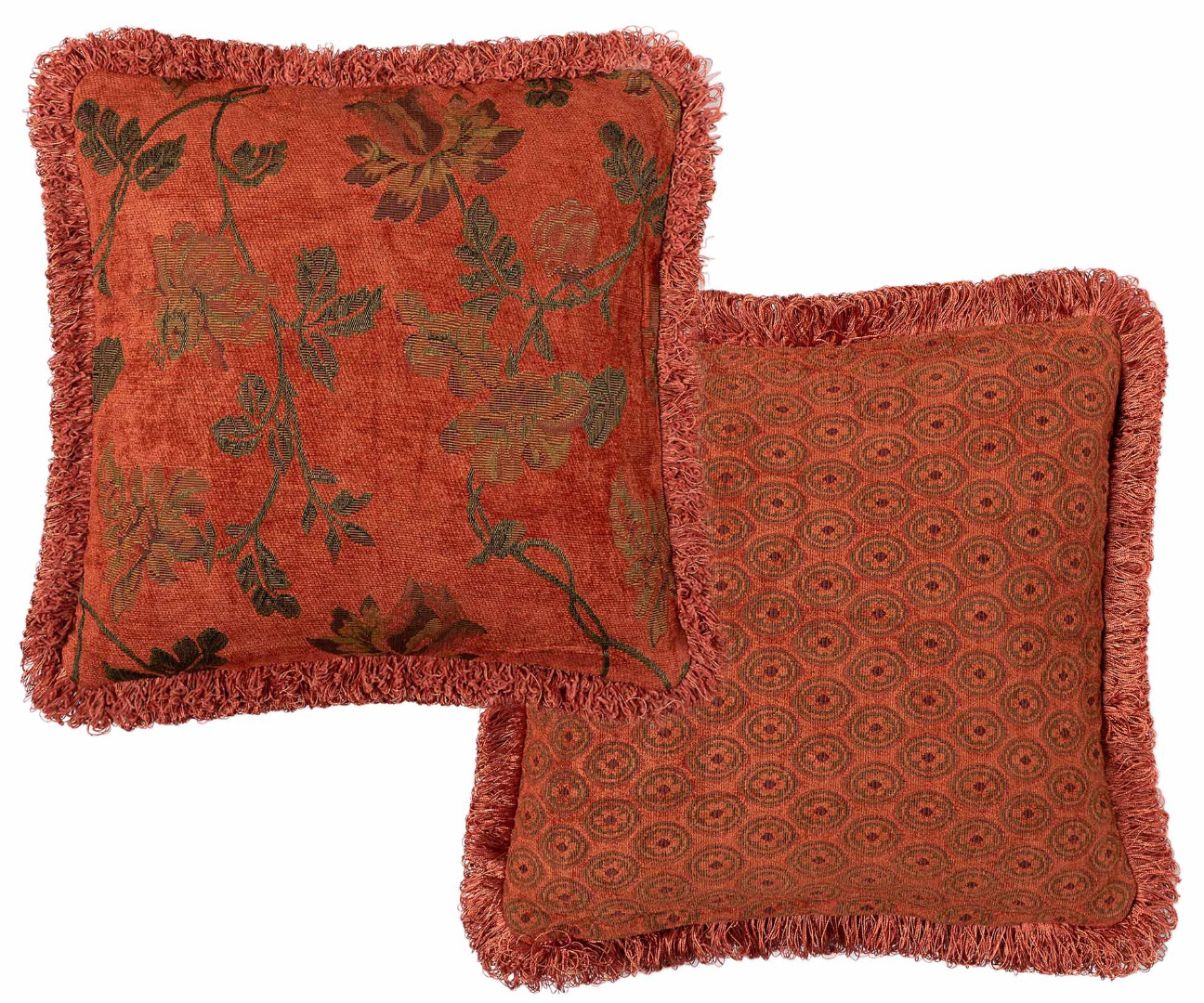 213portokali Μαξιλαροθήκη 213 (45cm x 45cm) κεραμιδί SilkFashion - Image 1