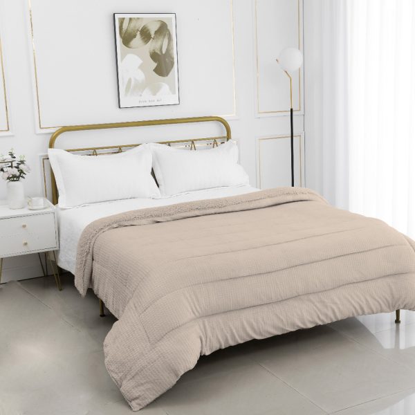 Κουβερτοπάπλωμα damask (170cm x 220cm) camel SilkFashion