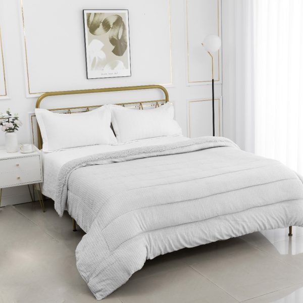 Κουβερτοπάπλωμα damask (170cm x 220cm) light grey SilkFashion