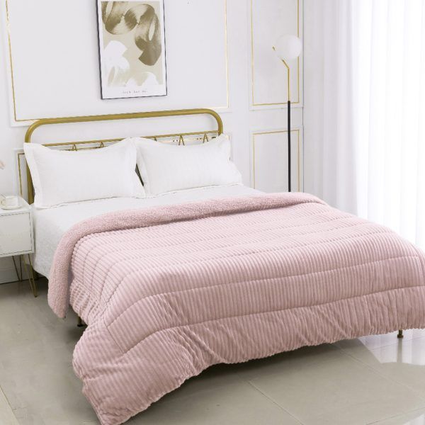 Κουβερτοπάπλωμα kotle (240cm x 260cm) old rose SilkFashion