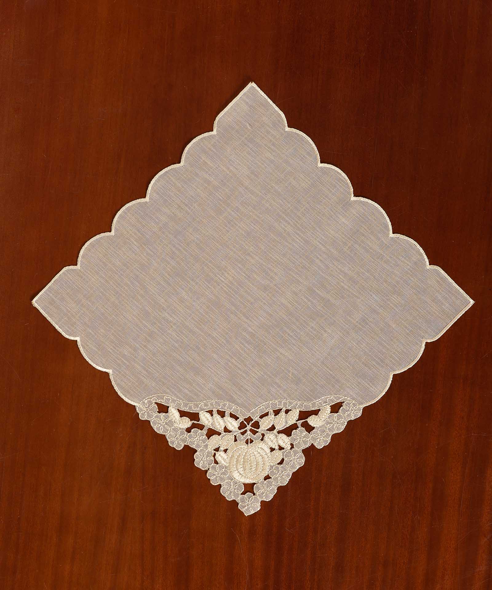 224-1 Πετσετάκια γωνίες 12 τεμάχια (30cm x 30cm) 224-1 μπεζ SilkFashion - Image 1