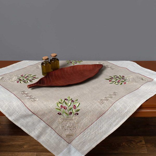 Καρέ 2625 (60cm x 60cm) κόκκινη ελιά SilkFashion