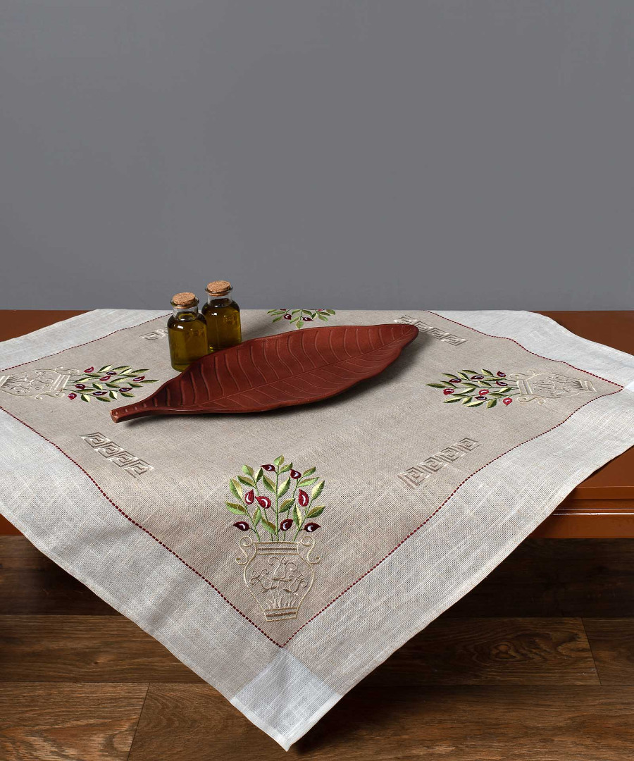 2625kokkino-5 Καρέ 2625 (60cm x 60cm) κόκκινη ελιά SilkFashion - Image 1