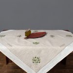 Τραπεζοκαρέ 2625 (135cm x 135cm) μαύρη ελιά SilkFashion