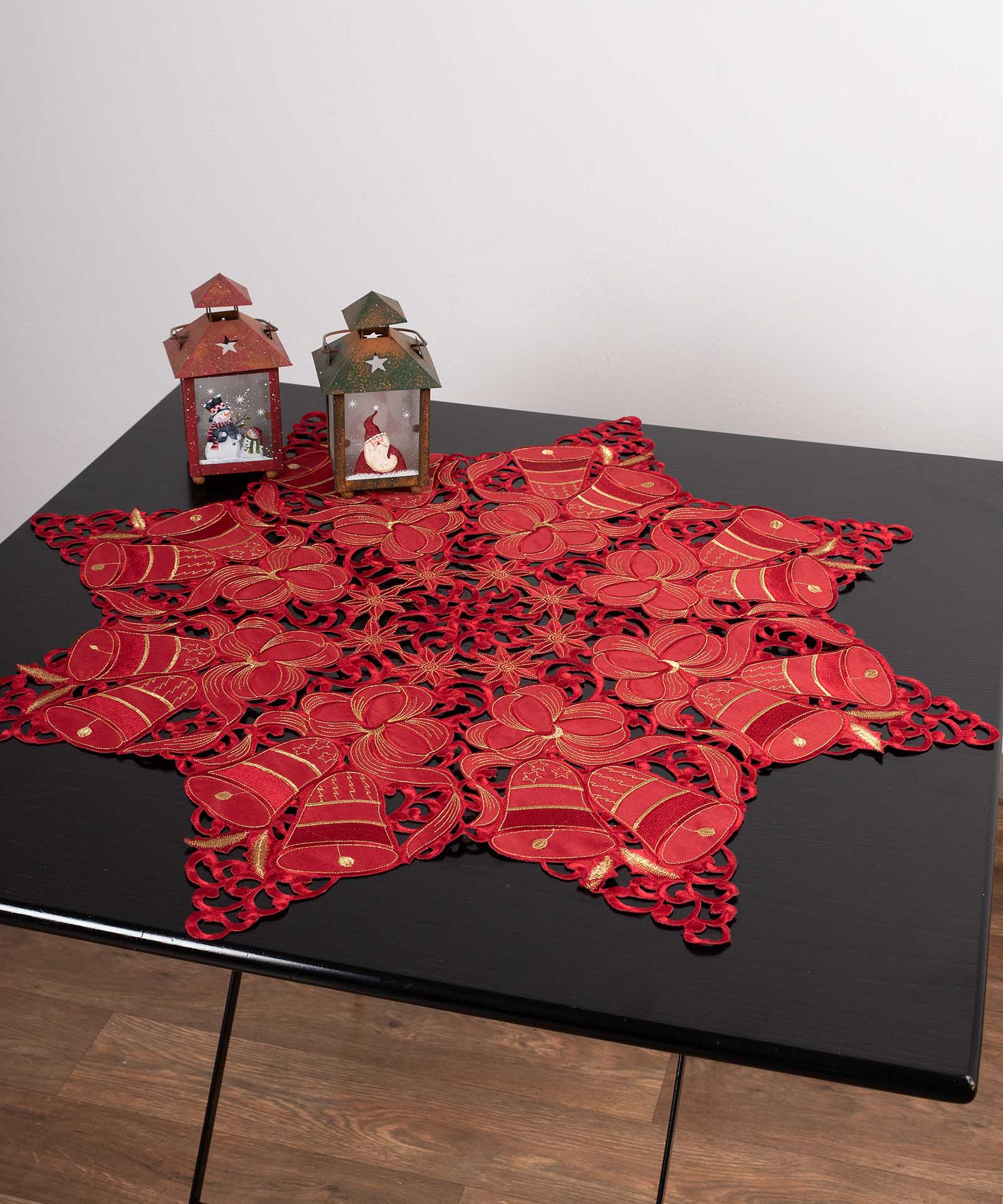 262star χριστουγεννιάτικο διακοσμητικό τραπεζοκαρέ (140cm x 140cm) 262 star SilkFashion - Image 1