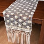 Τούλινη καρέ τραβέρσα 264-17 (50cm x 200cm) λευκό SilkFashion