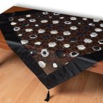 Τούλινο τραπεζοκαρέ 264-17 (130cm x 130cm) μαύρο SilkFashion