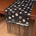 Τούλινη καρέ τραβέρσα 264-17 (50cm x 200cm) μαύρο SilkFashion