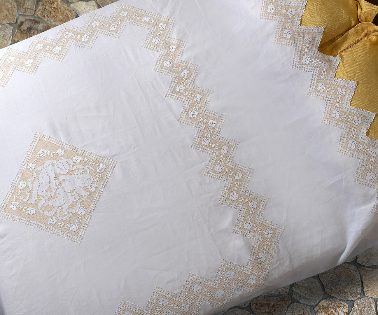 274 Χειροποίητη λινή κουβέρτα 274 (260cm x 280cm) SilkFashion - Image 1