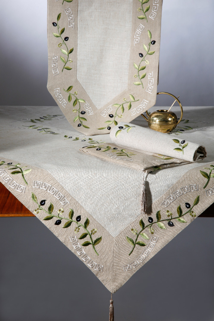 2753-9 Τραπεζομάντηλο 2753 (135cm x 175cm) oval SilkFashion - Image 1