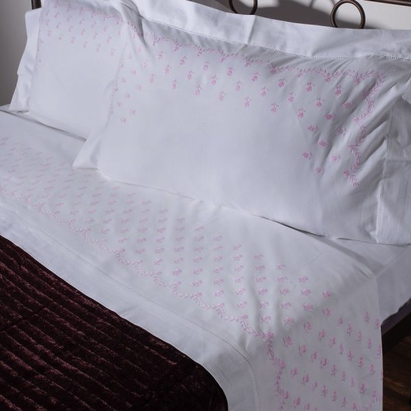 ΧΕΙΡΟΠΟΙΗΤΟ ΣΕΝΤΟΝΙ ΜΕ ΚΕΝΤΗΜΑ 2806B ΤΕΣΣΑΡΩΝ ΤΕΜΑΧΙΩΝ (225CM X 270CM) ΛΕΥΚΟ ΡΟΖ SilkFashion