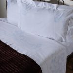 ΧΕΙΡΟΠΟΙΗΤΟ ANEBATO ΣΕΝΤΟΝΙ 2827 ΤΕΣΣΑΡΩΝ ΤΕΜΑΧΙΩΝ (225CM X 270CM) ΛΕΥΚΟ/ΣΙΕΛ SilkFashion