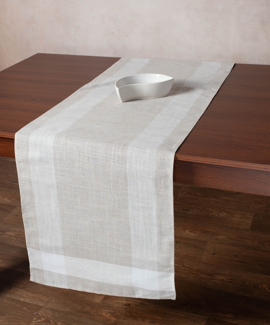 2844gkri4 Τραβέρσα 2844 (48cm x 150cm) Γκρι SilkFashion - Image 1