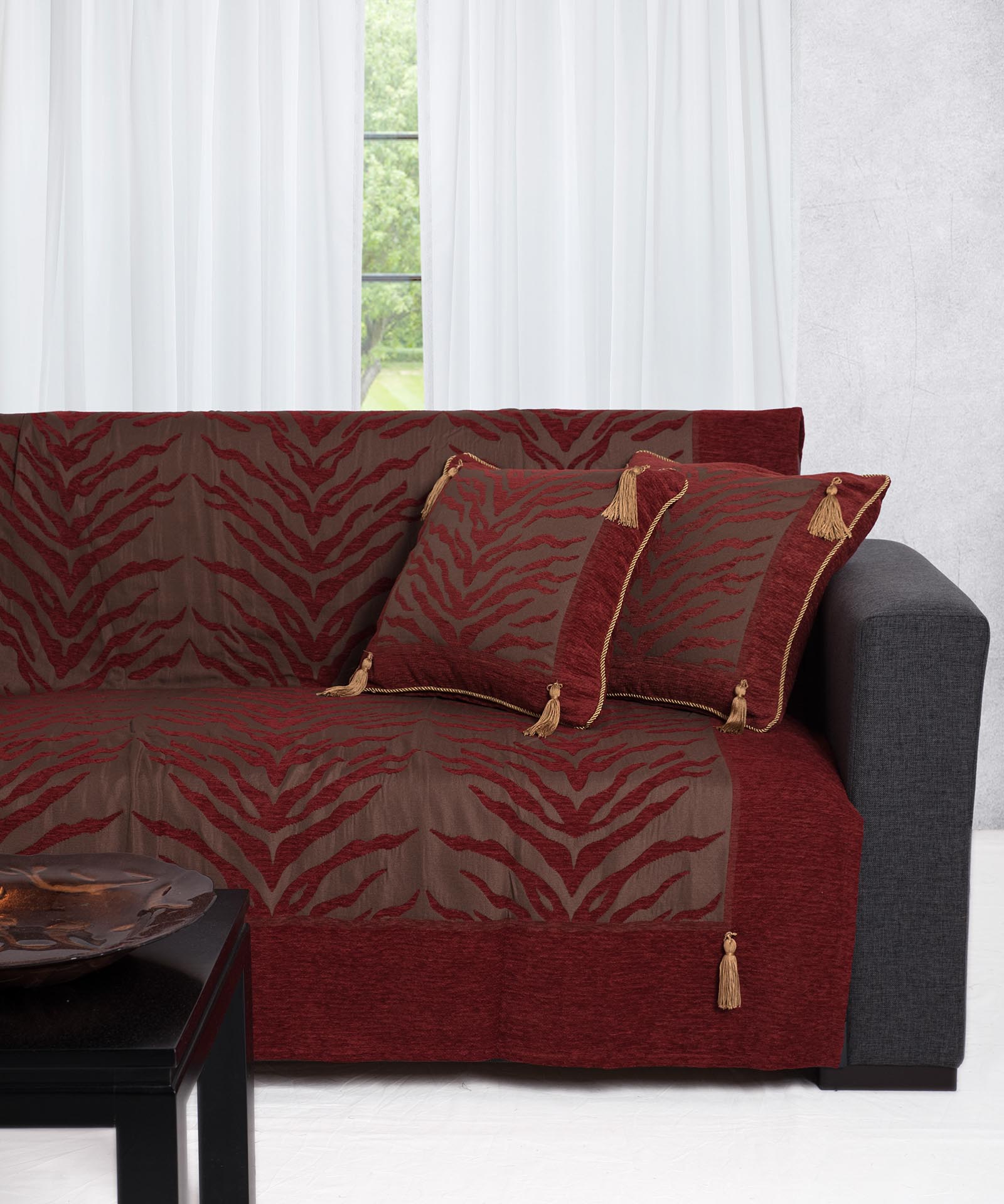 306kokkino ΡΙΧΤΑΡΙΑ 306 (180cm x 180cm / 180cm x 250cm / 180cm x 300cm) κόκκινο SilkFashion - Image 1