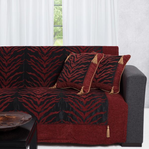 ΡΙΧΤΑΡΙΑ 306 (180cm x 180cm / 180cm x 250cm / 180cm x 300cm) μαύρο κόκκινο SilkFashion