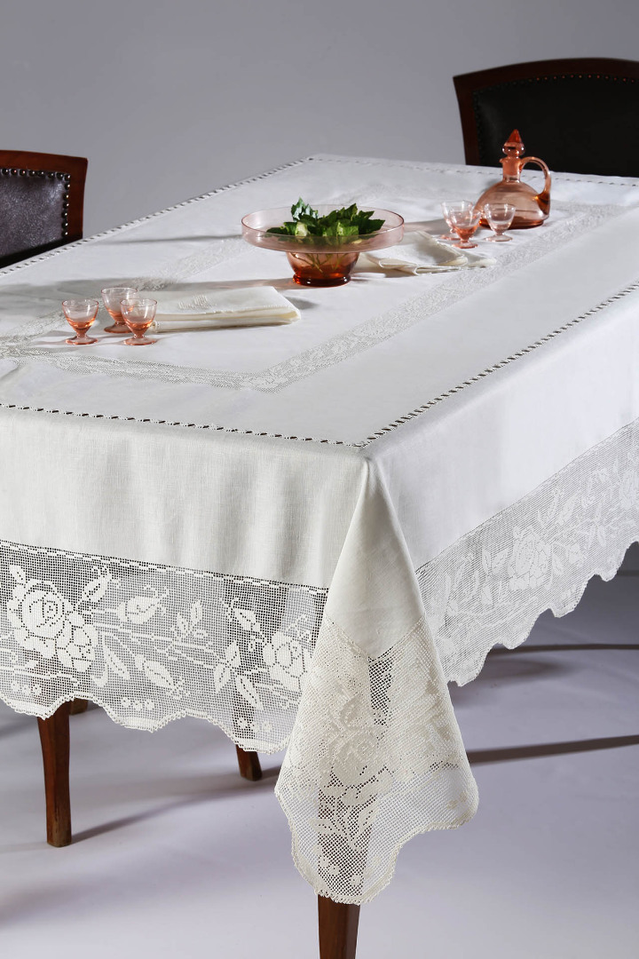 310 Χειροποίητο τραπεζομάντηλο 310 (170cm x 220cm) SilkFashion - Image 1