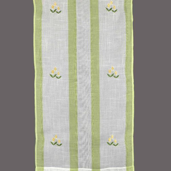 κουρτίνα 315 (120cm x 160cm) λαχανί με τιράντα SilkFashion