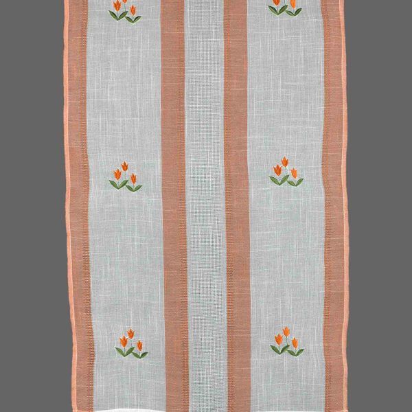 κουρτίνα 315 (60cm x 130cm) πορτοκαλί με τιράντα SilkFashion