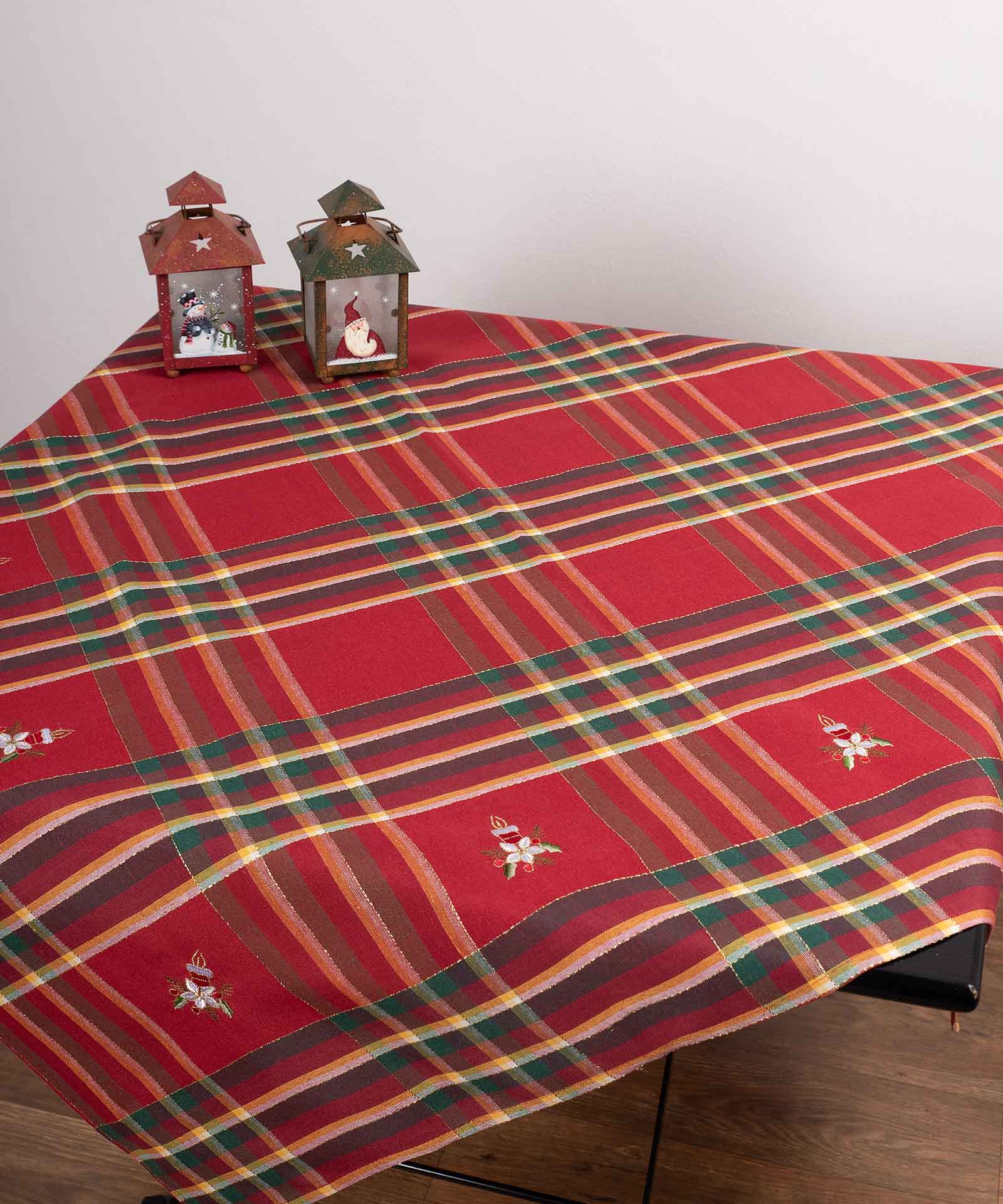 3190keri-5 χριστουγεννιάτικο τραπεζομάντηλο (180cm x 180cm) 3190 κερί SilkFashion - Image 1