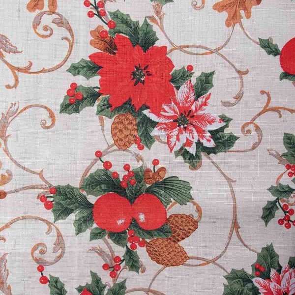 χριστουγεννιάτικο τραπεζομάντηλο ( 140cm x 180cm) 326 αλεξανδρινό SilkFashion