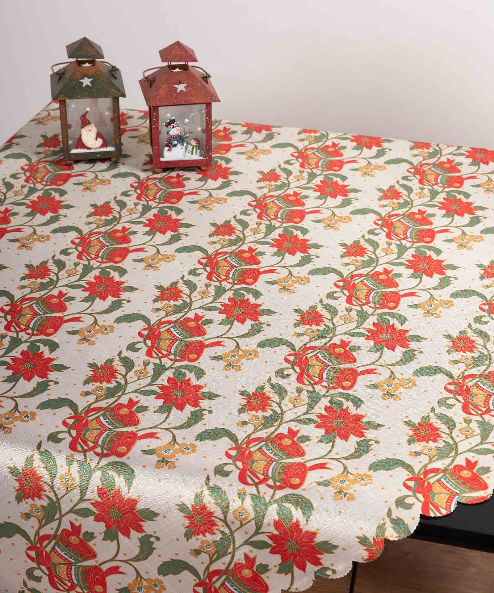 326kabanesivory-1 χριστουγεννιάτικο καρέ (90cm x 90cm) 326 ivory καμπάνες SilkFashion - Image 1