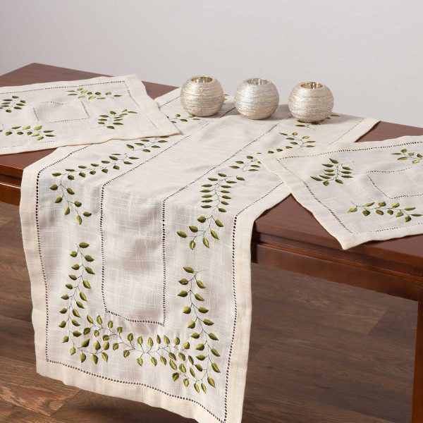 τραπεζομάντηλα (σετ 3 τεμαχίων) 3279 εκρού SilkFashion