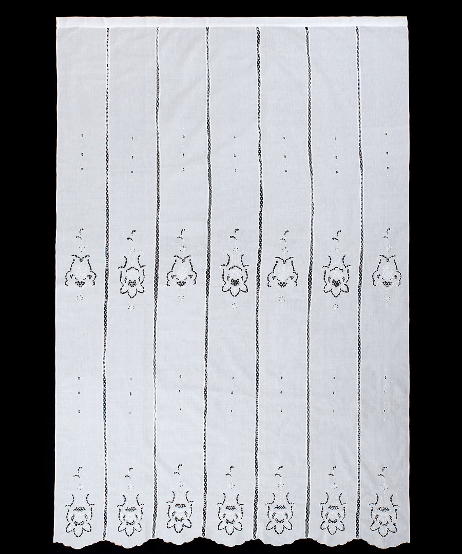 329 κουρτίνα 329 (160cm x 270cm) λευκή με τούνελ SilkFashion - Image 1