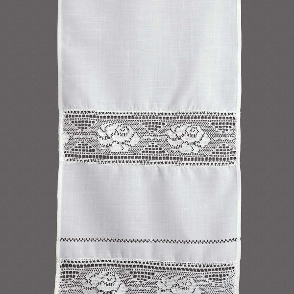 κουρτίνα 343 (160cm x 160cm) λευκό με τούνελ SilkFashion