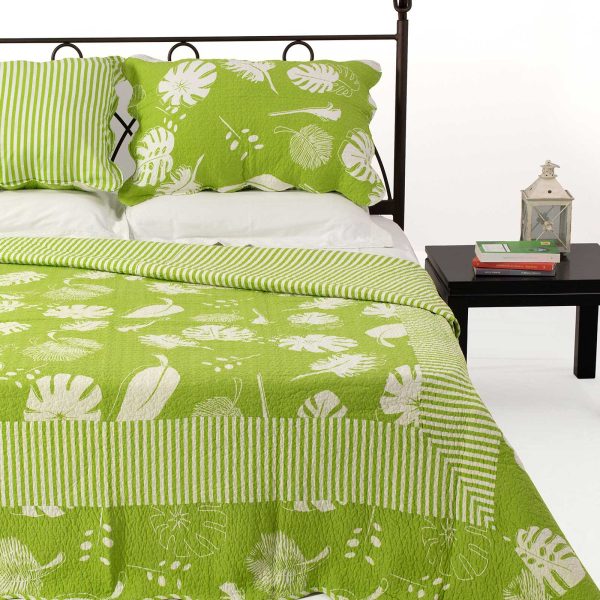 ΚΟΥΒΕΡΛΙ σετ (220cm x 240cm + 2 x 50cm x 70cm) 350 λαχανί SilkFashion