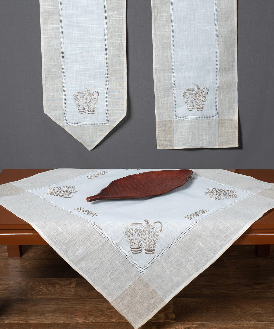3741ecru-10 Τραπεζομάντηλο 3741 (160cm x 250cm) ivory SilkFashion - Image 1