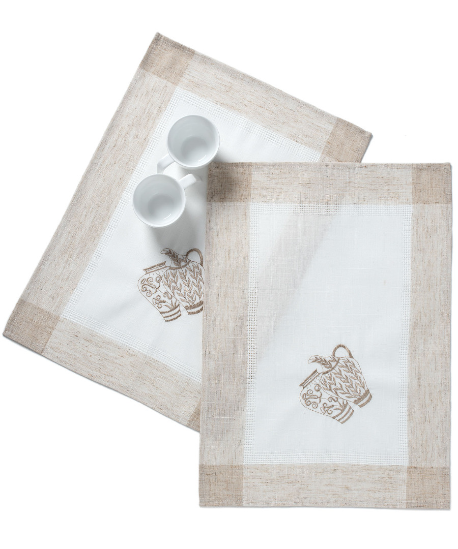 3741ecru3 Ντουζίνες (12 τεμάχια) σουπλά 3741 (35cm x 50cm) ivory SilkFashion - Image 1