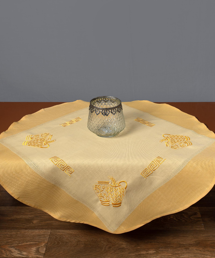 3741kitrino-1 Ροτόντα 3741 (140cm) κίτρινη SilkFashion - Image 1