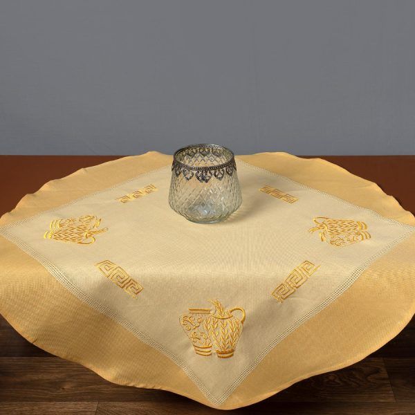 Ροτόντα 3741 (90cm) κίτρινη SilkFashion