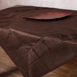 καρέ (85cm X 85cm) 3819Α καφέ SilkFashion