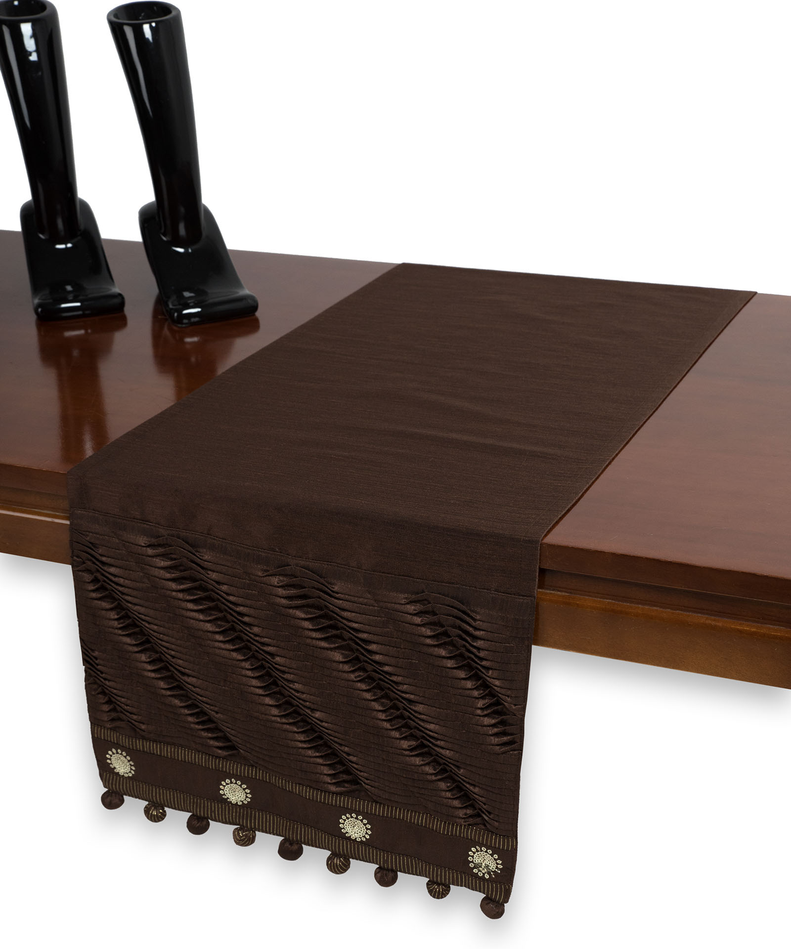 3819kafe τραβέρσα (40cm X 170cm) 3819 καφέ SilkFashion - Image 1