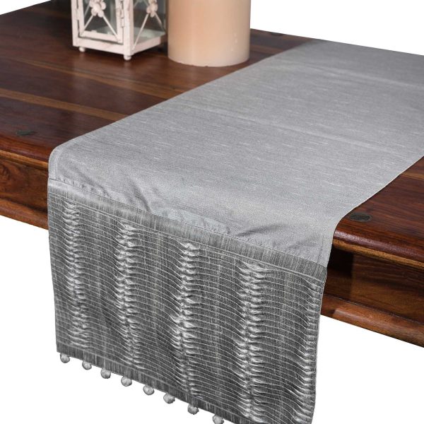 τραβέρσα  (40cm X 170cm)  3819 πλισέ γκρι SilkFashion