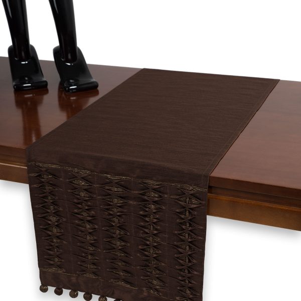 τραβέρσα  (40cm X 170cm)  3822 καφέ SilkFashion