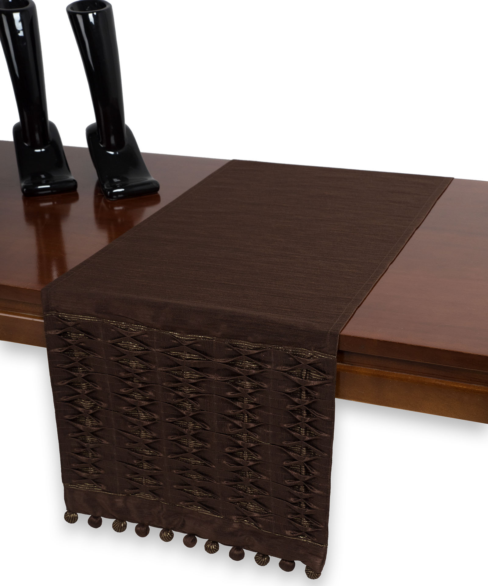 3822kafe τραβέρσα (40cm X 170cm) 3822 καφέ SilkFashion - Image 1