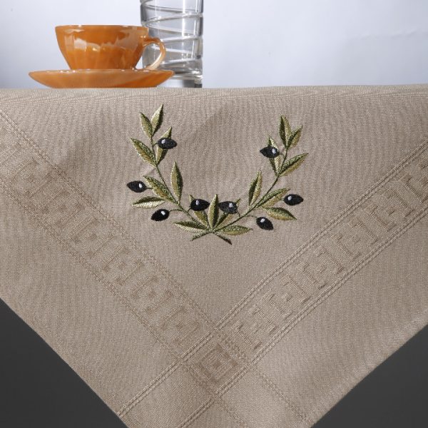 Τραβέρσα 3854 (45cm x 175cm) καφέ SilkFashion