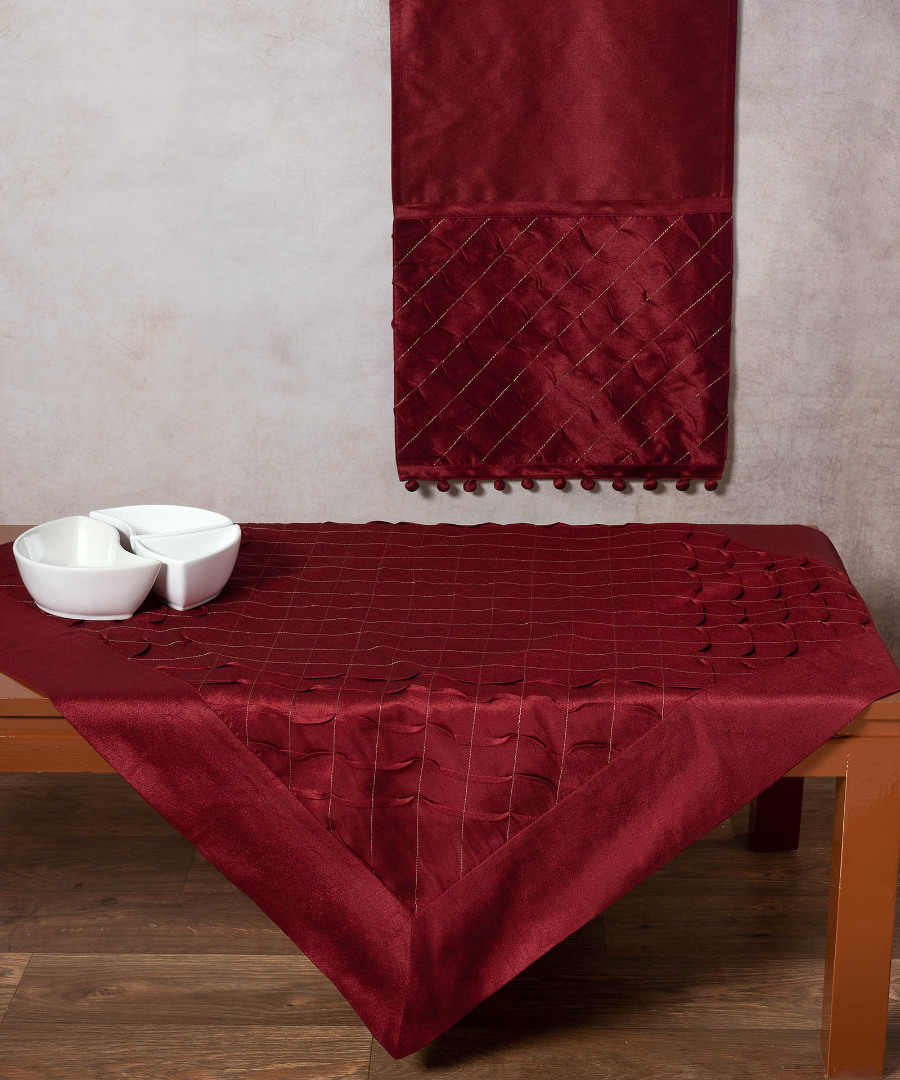 3874bornto-1 Καρέ (90cm X 90cm) 3874 μπορντώ SilkFashion - Image 1