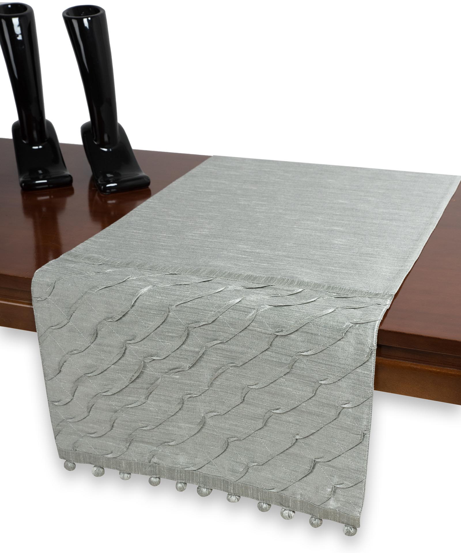 3874gkri-1 τραβέρσα (40cm X 170cm) 3874 γκρι SilkFashion - Image 1