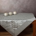 τραπεζοκαρέ  (140cm X 140cm)  3874 γκρι SilkFashion