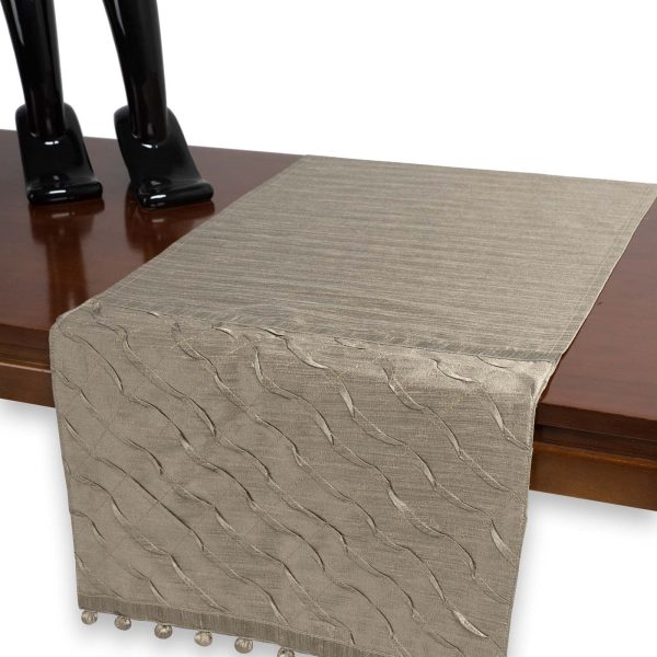 τραβέρσα  (40cm X 170cm)  3874 λαδί SilkFashion