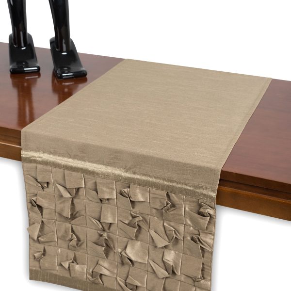 τραβέρσα  (40cm X 170cm)  3918 λαδί ανοιχτό SilkFashion